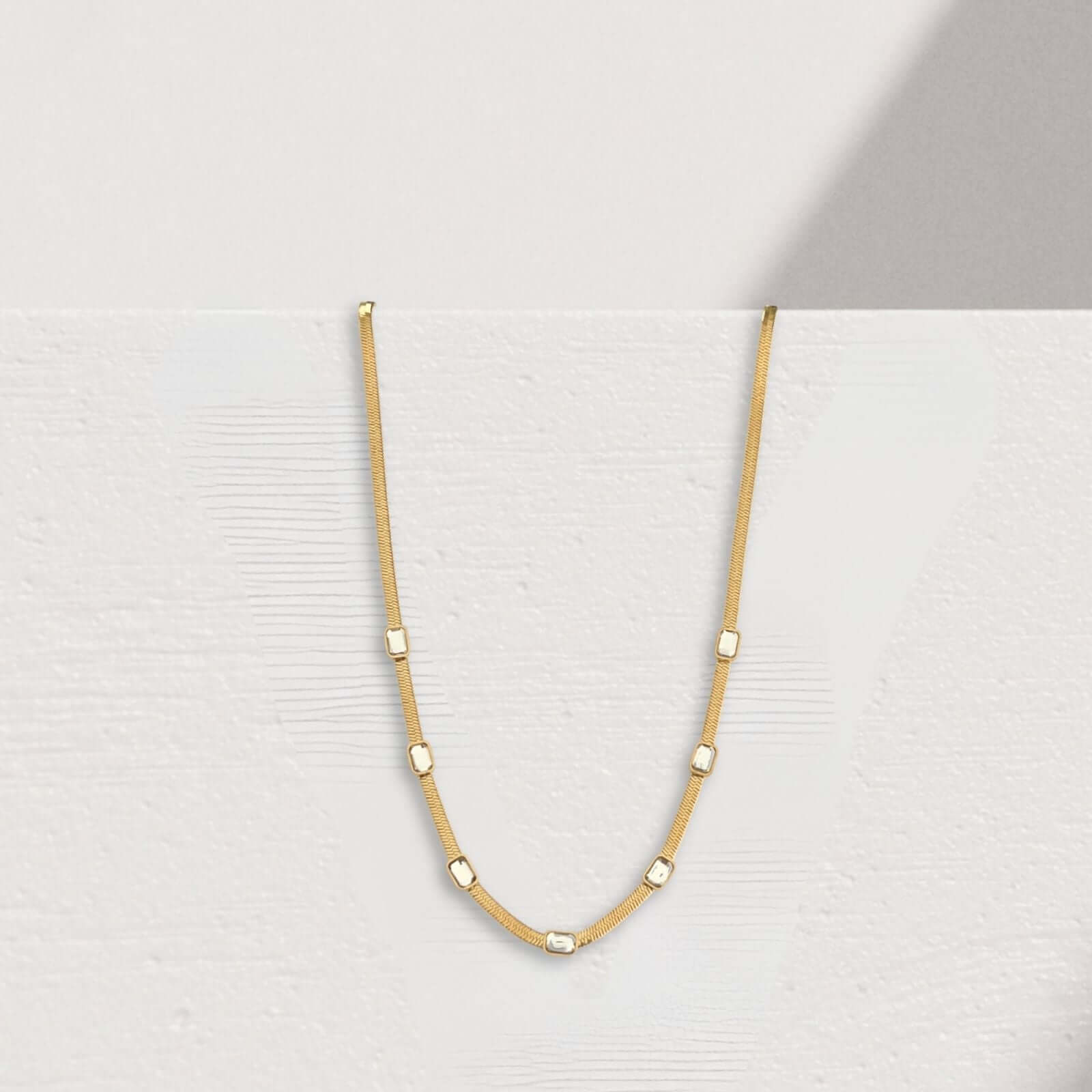Lira snake ketting met zirkonia