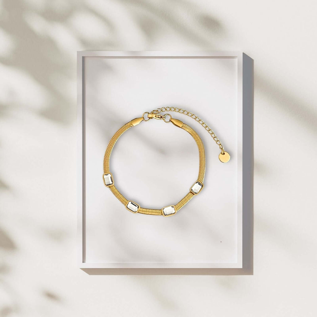 Lisa snake armband met zirkonia