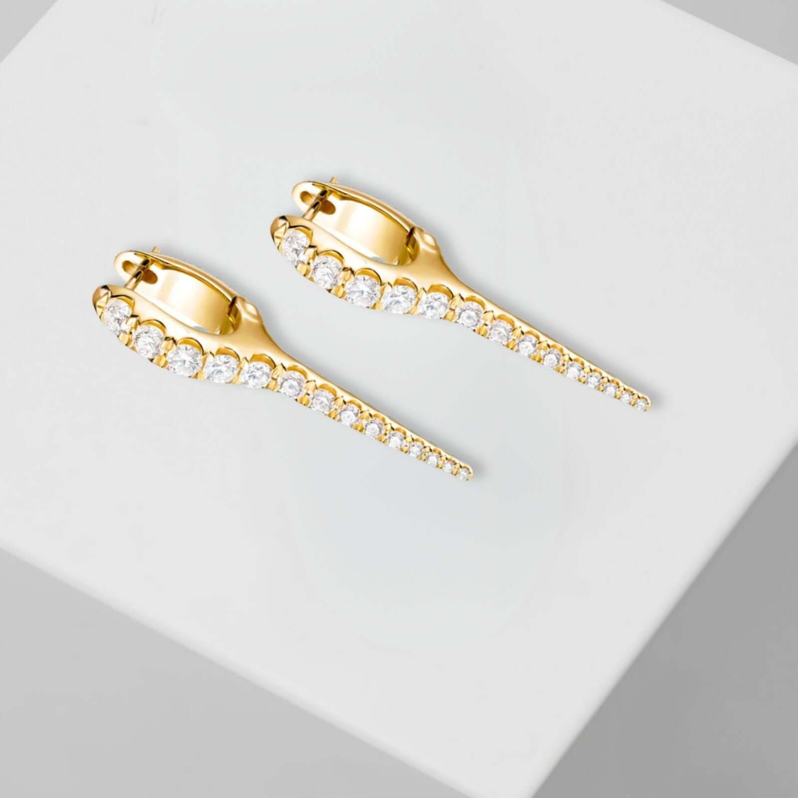 Loek 925 spike oorringen goud large