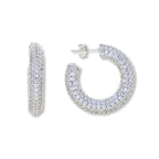 Lola zirkonia oorringen zilver