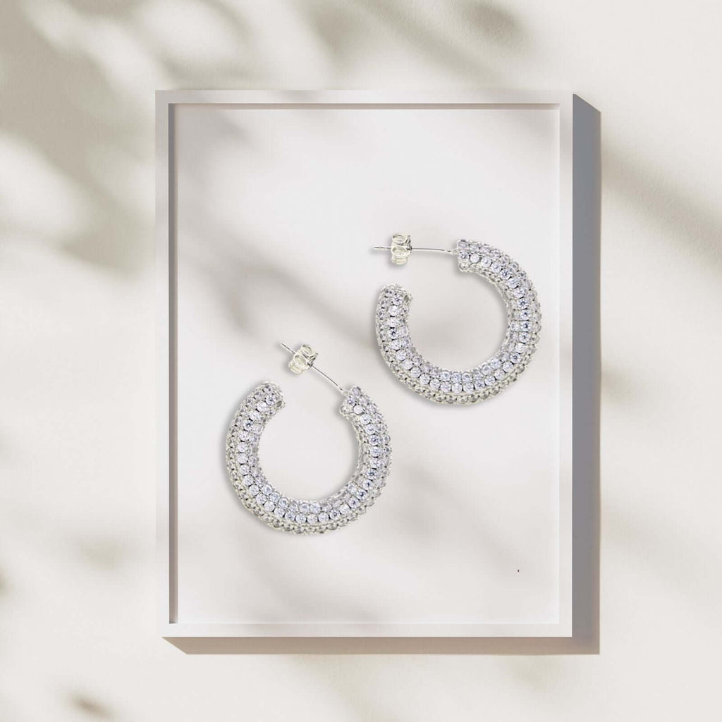 Lola zirkonia oorringen zilver