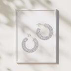 Lola zirkonia oorringen zilver