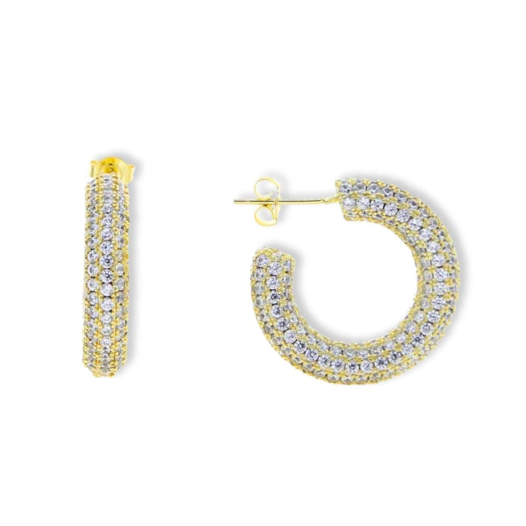 Loni zirkonia oorringen goud