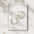 Loni zirkonia oorringen goud