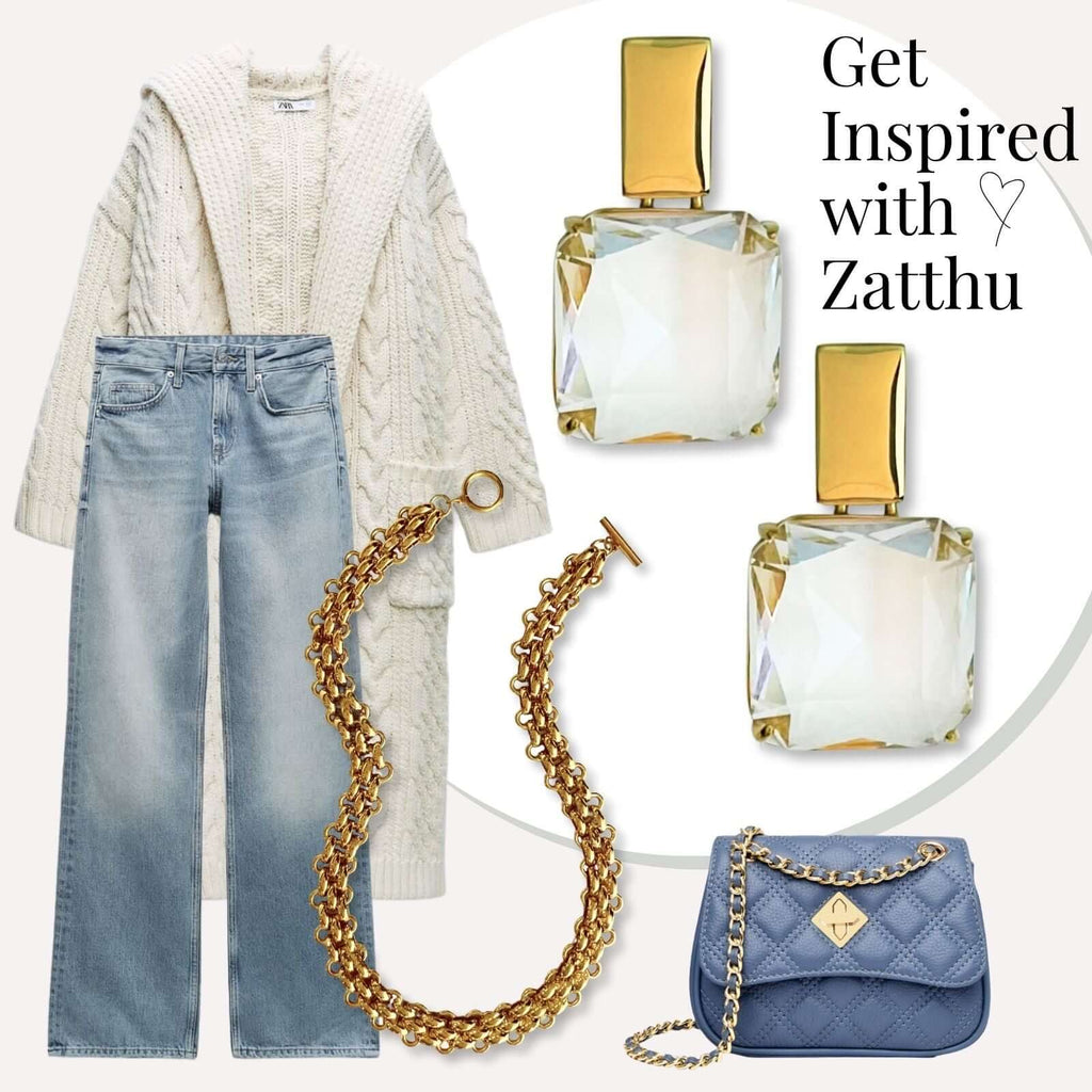 Loum oorbellen van kristal