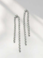 Loys lange zirkonia oorbellen