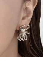 Luan verzilverde open oorringen