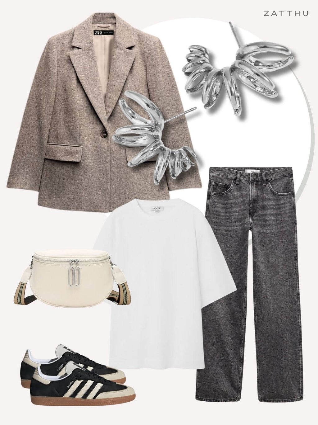 Luan verzilverde open oorringen