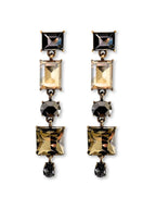 Lude statement oorbellen kristal