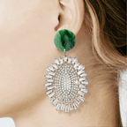 Leta statement oorbellen met kristal