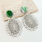 Leta statement oorbellen met kristal