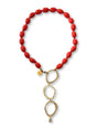 Luit statement ketting rood - One of a Kind