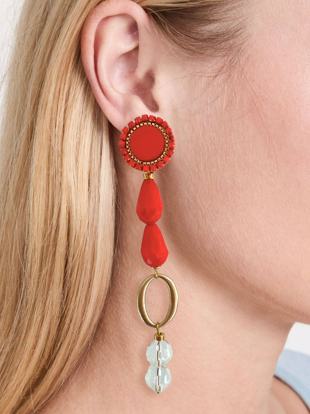 Lumi mismatched statement oorbellen - One of a Kind