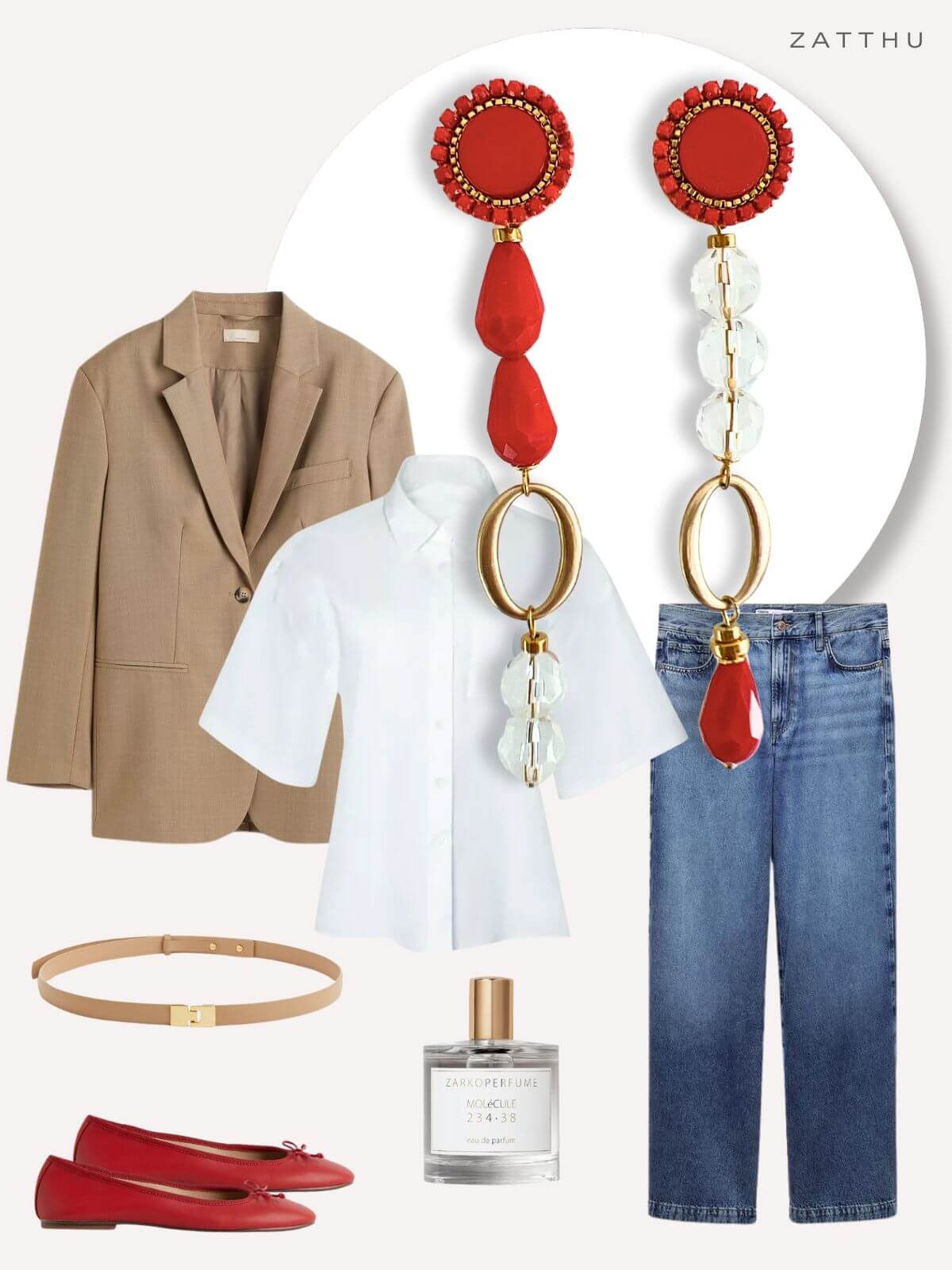 Lumi mismatched statement oorbellen - One of a Kind