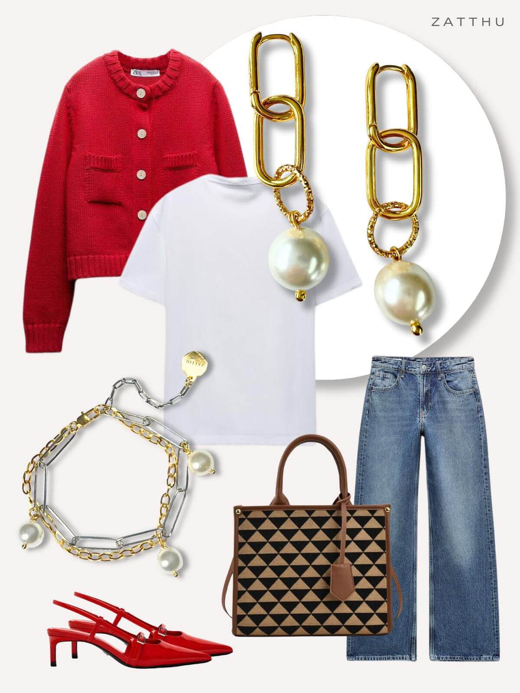 Lupa 925 zilveren oorringen met parel verguld