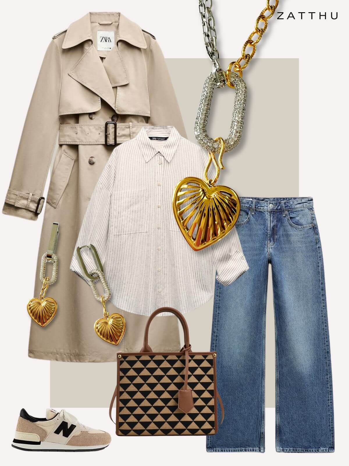 Lusy schakelketting met zirkonia en hart