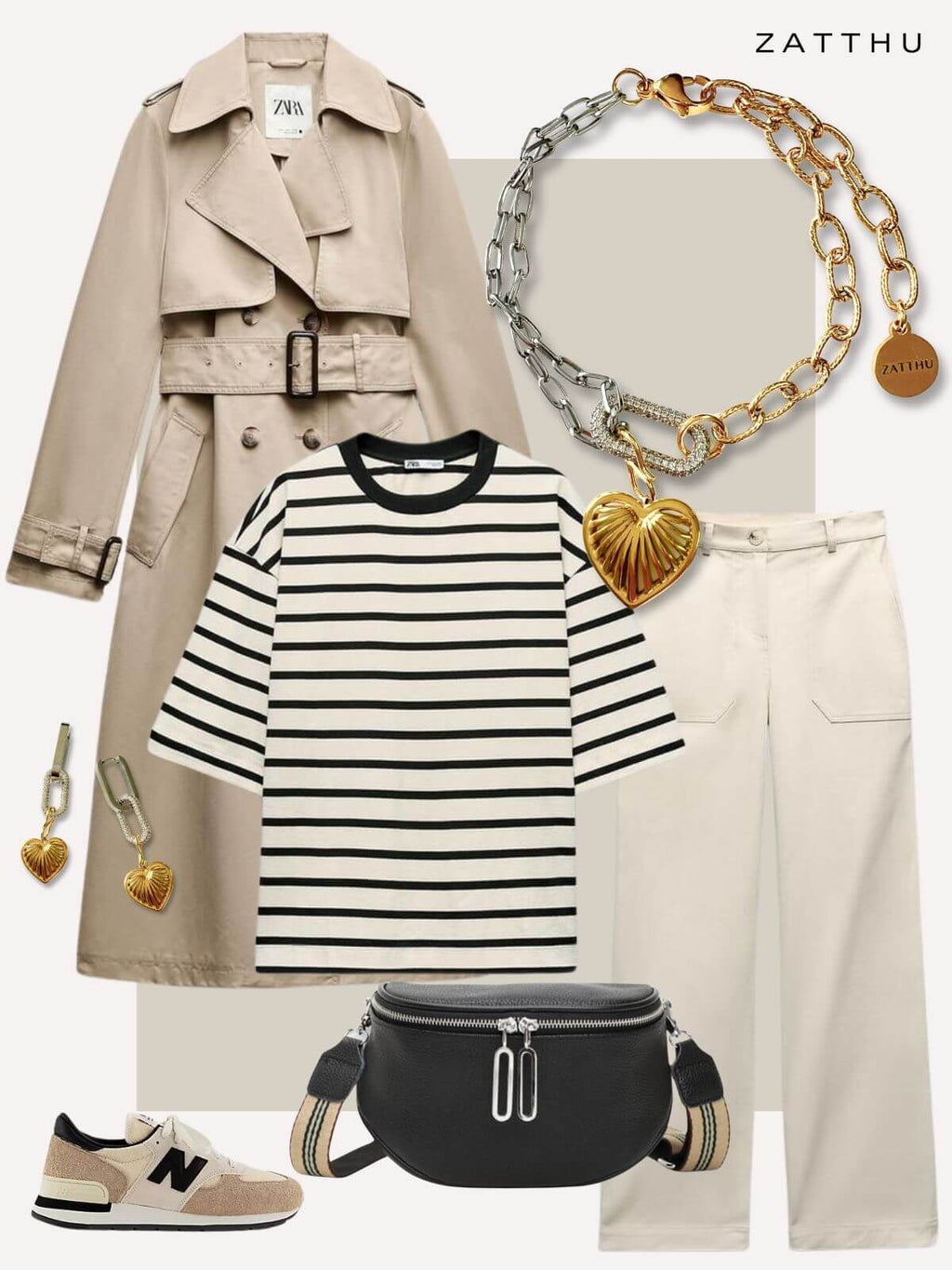 Luud schakelarmband met zirkonia en hart