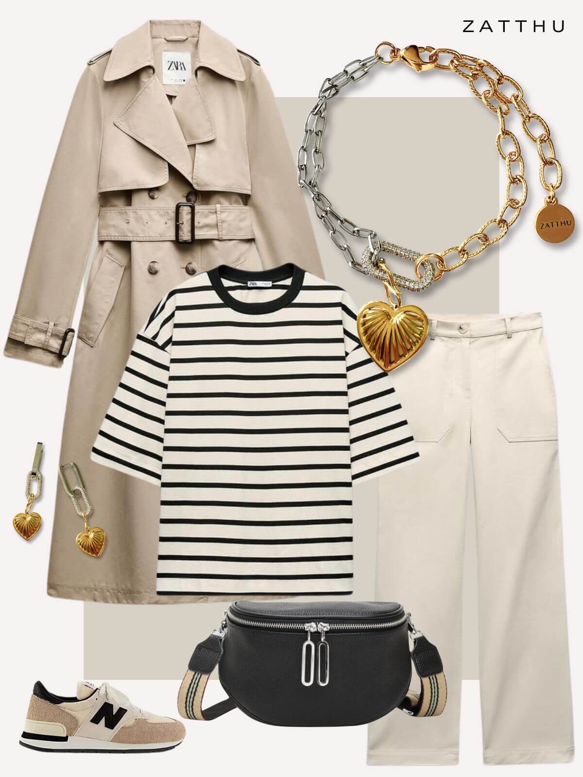 Luud schakelarmband met zirkonia en hart