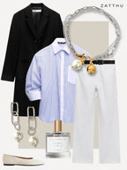 Luus dubbele schakelarmband met parel hanger