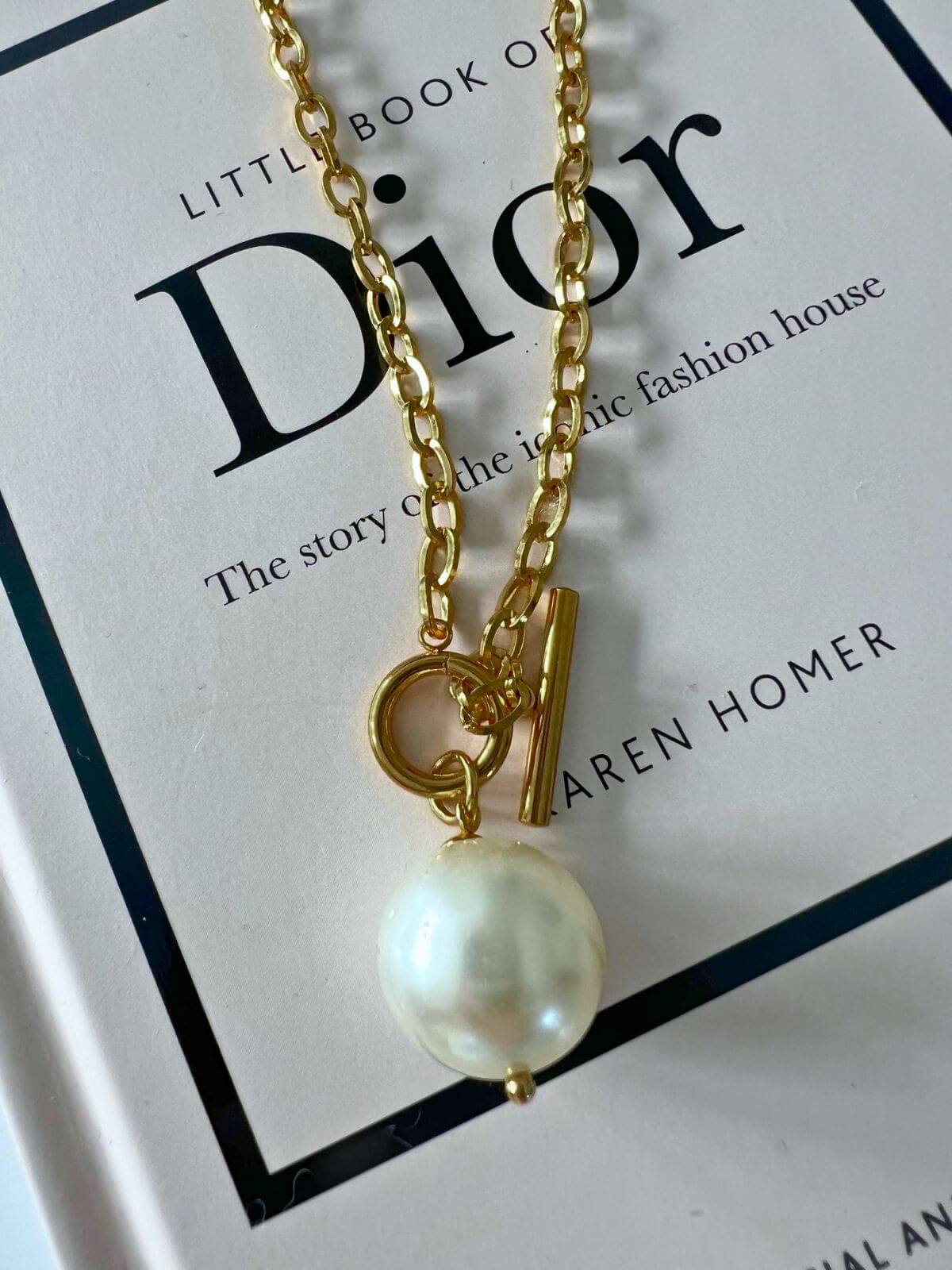 Luxx schakelketting met grote parel