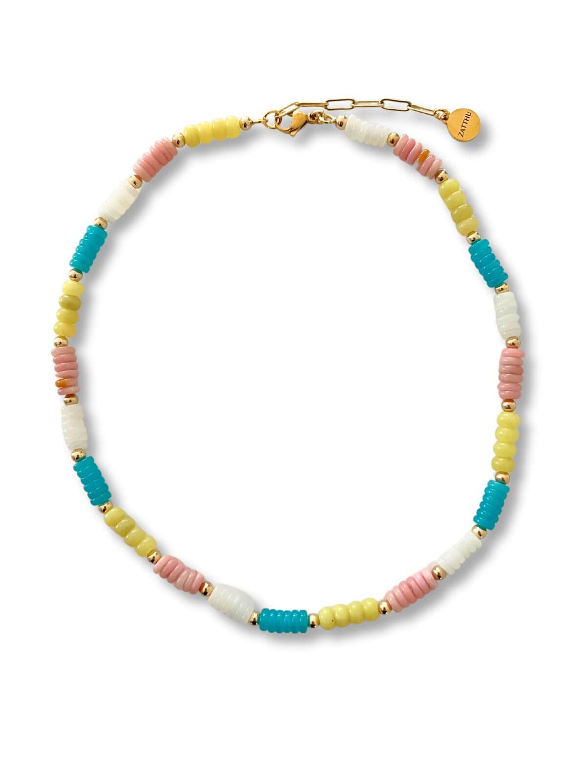 Lyah multicolor kralenketting van natuursteen