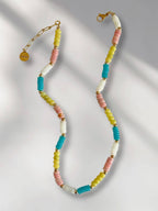 Lyah multicolor kralenketting van natuursteen