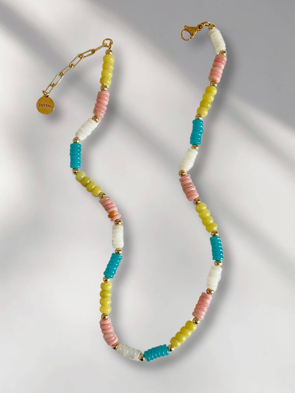 Lyah multicolor kralenketting van natuursteen