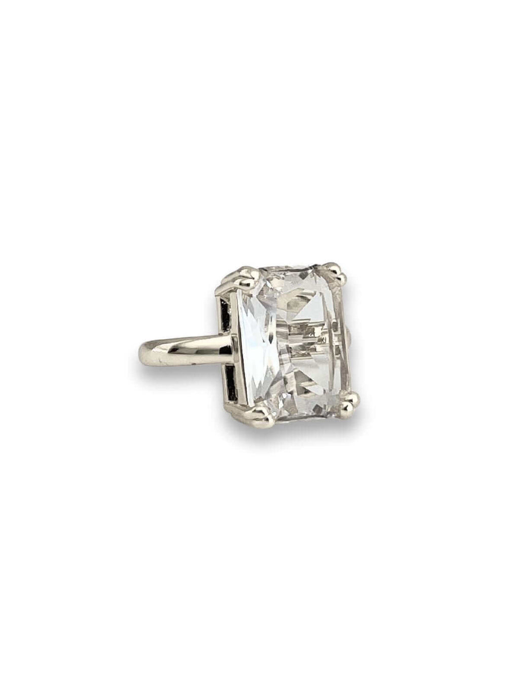 Lyke statement ring met kristal - zilver