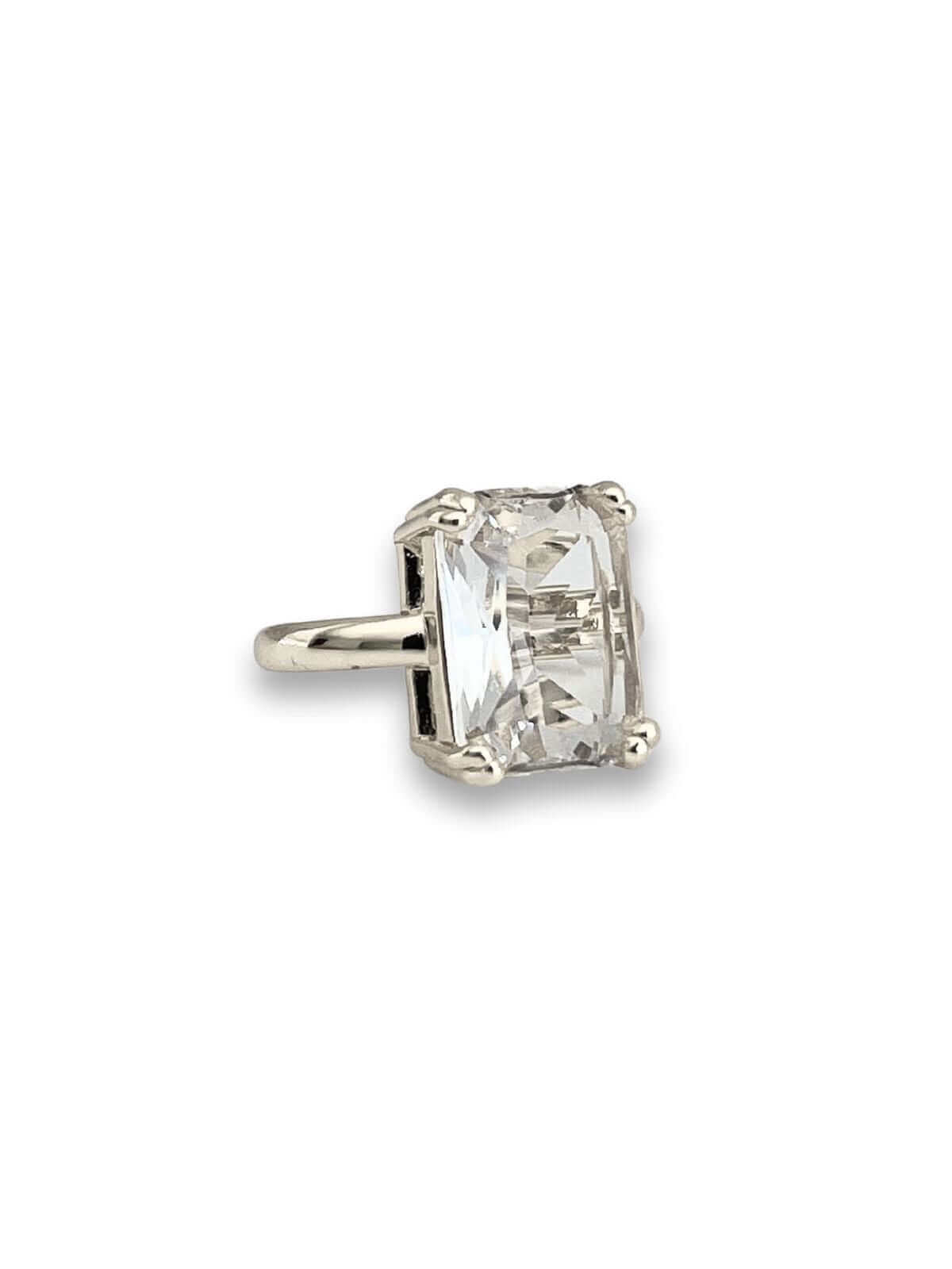 Lyke statement ring met kristal - zilver