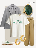 Lynn statement ring met groene agaat steen - goud