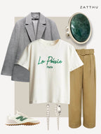 Lynn statement ring met groene agaat steen - zilver