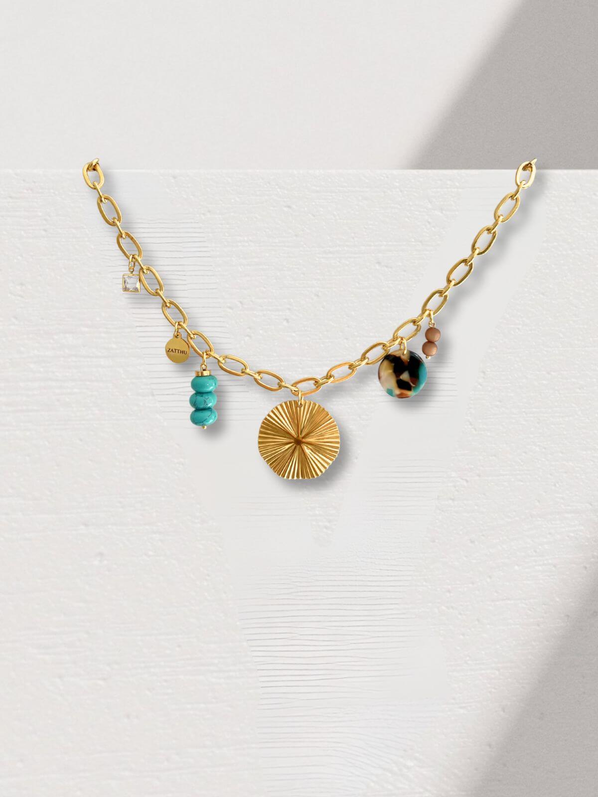 Mala bedelketting met turquoise