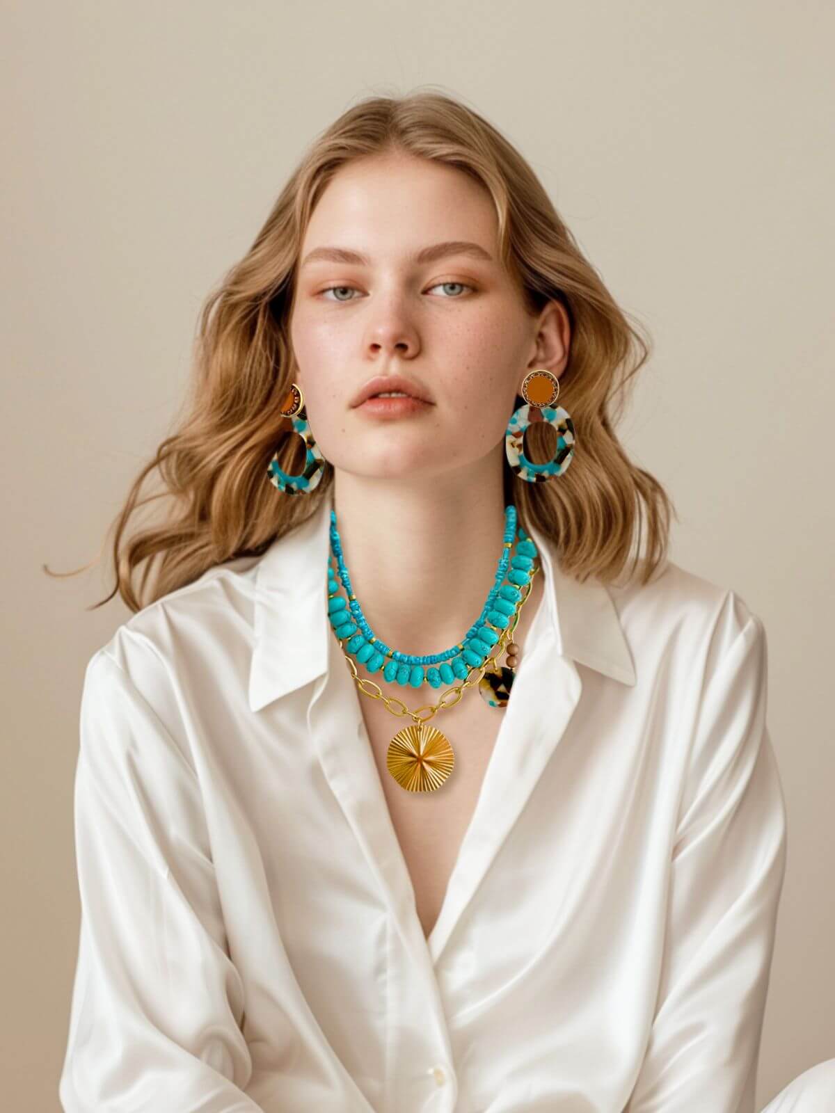 Mala bedelketting met turquoise
