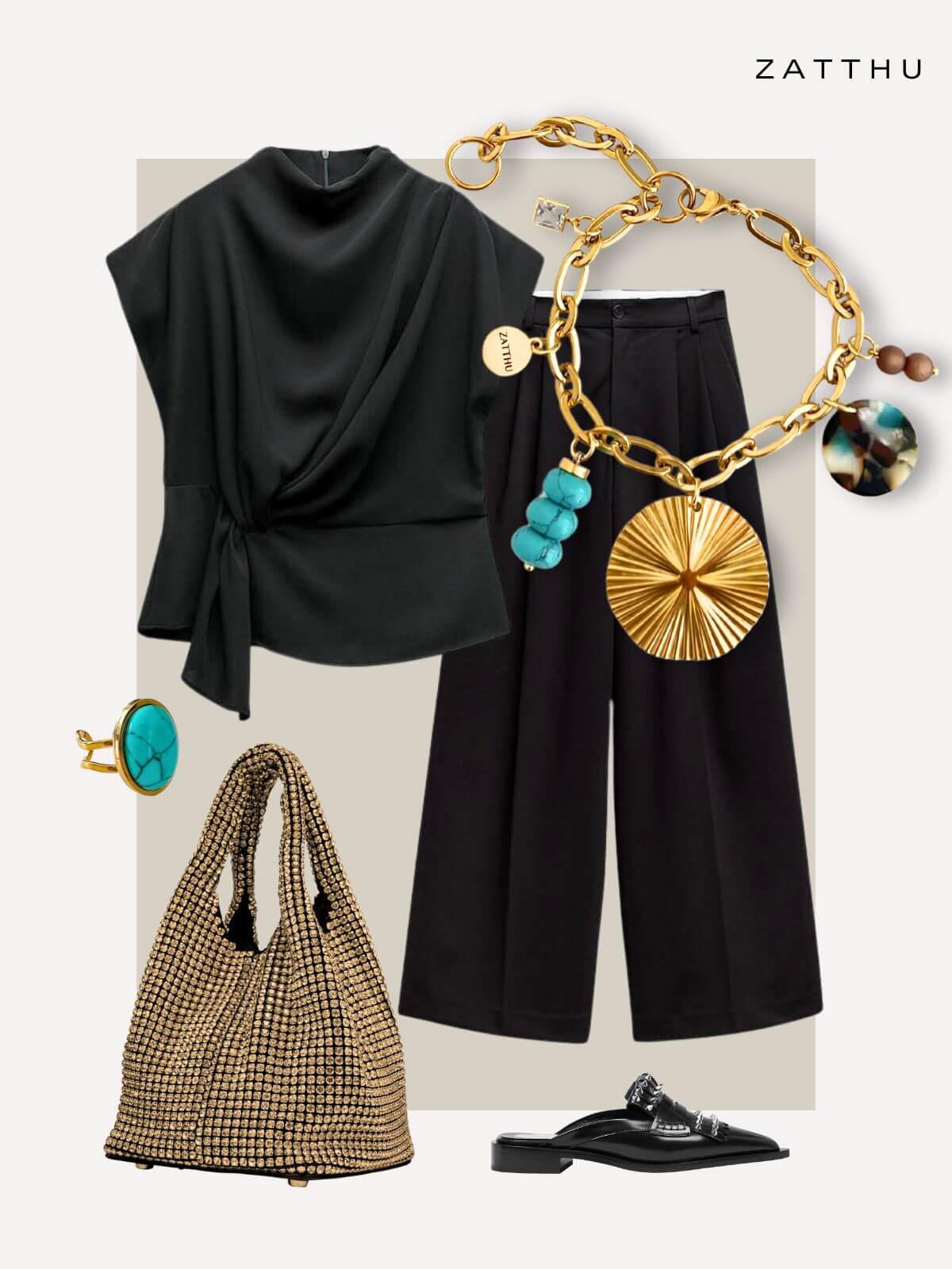 Mali bedelarmband met turquoise