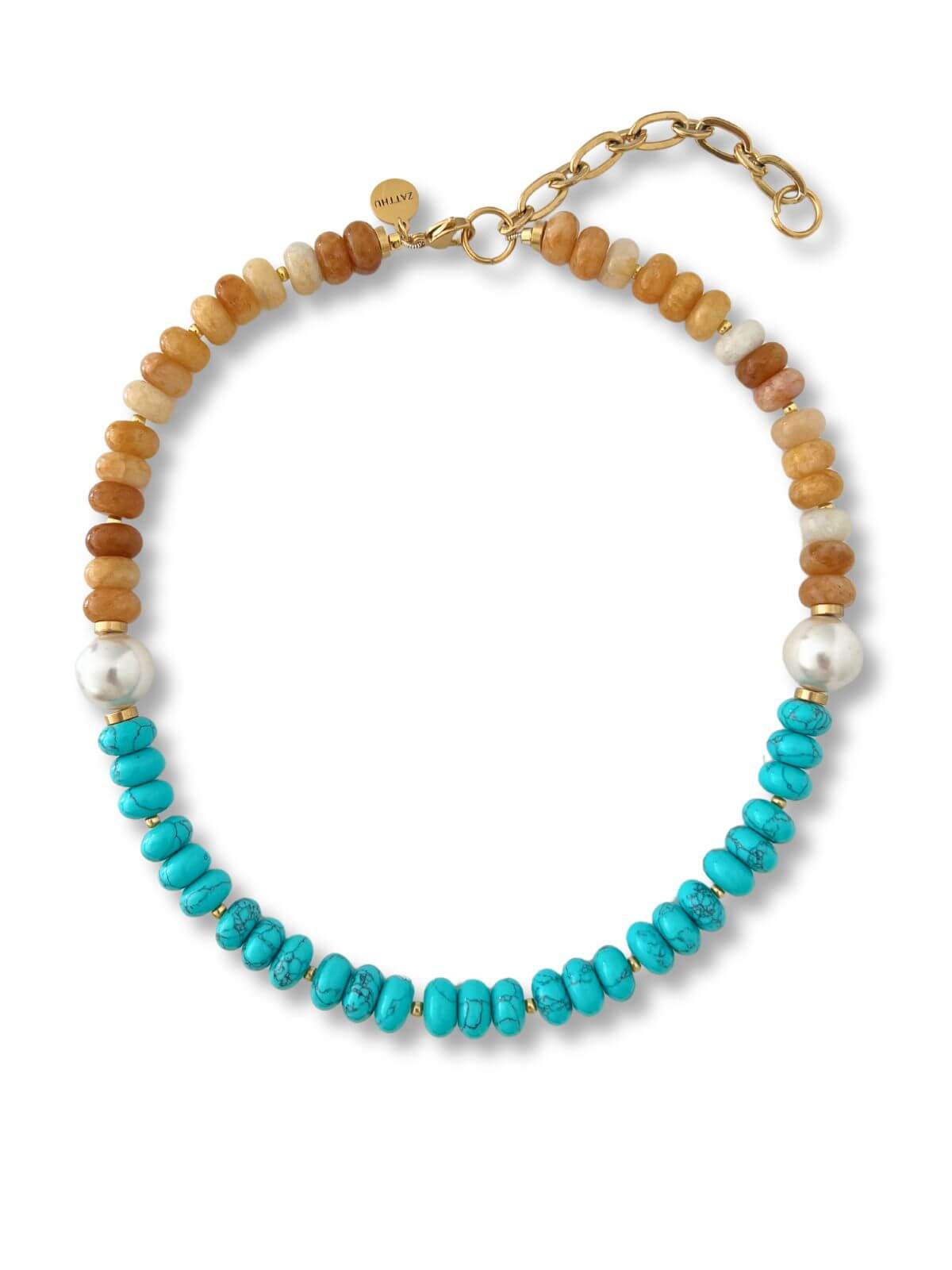 Mane statement ketting van natuursteen