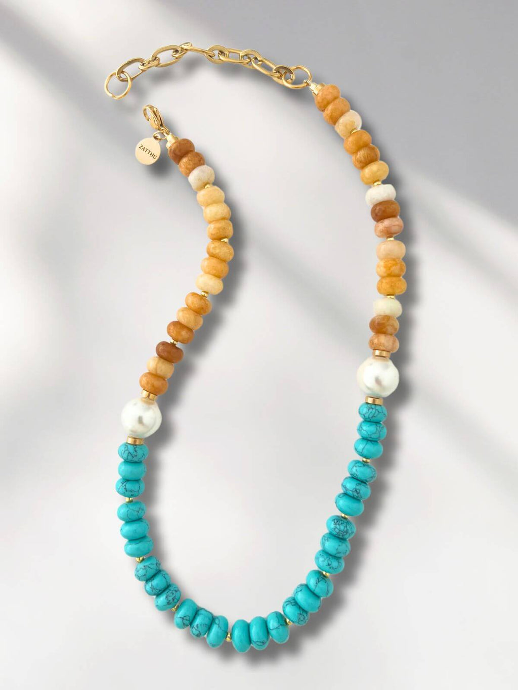 Mane statement ketting van natuursteen