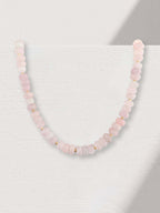 Mart rozequartz statement ketting