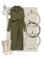 Meya-Armbänder, besetzt mit Naturstein und Perle