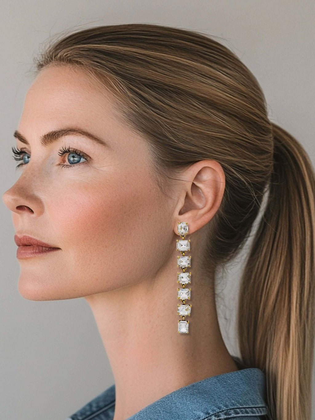 Lange sprankelende oorbellen Misk - elegant en opvallend