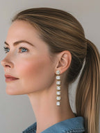 Lange sprankelende oorbellen Misk - elegant en opvallend