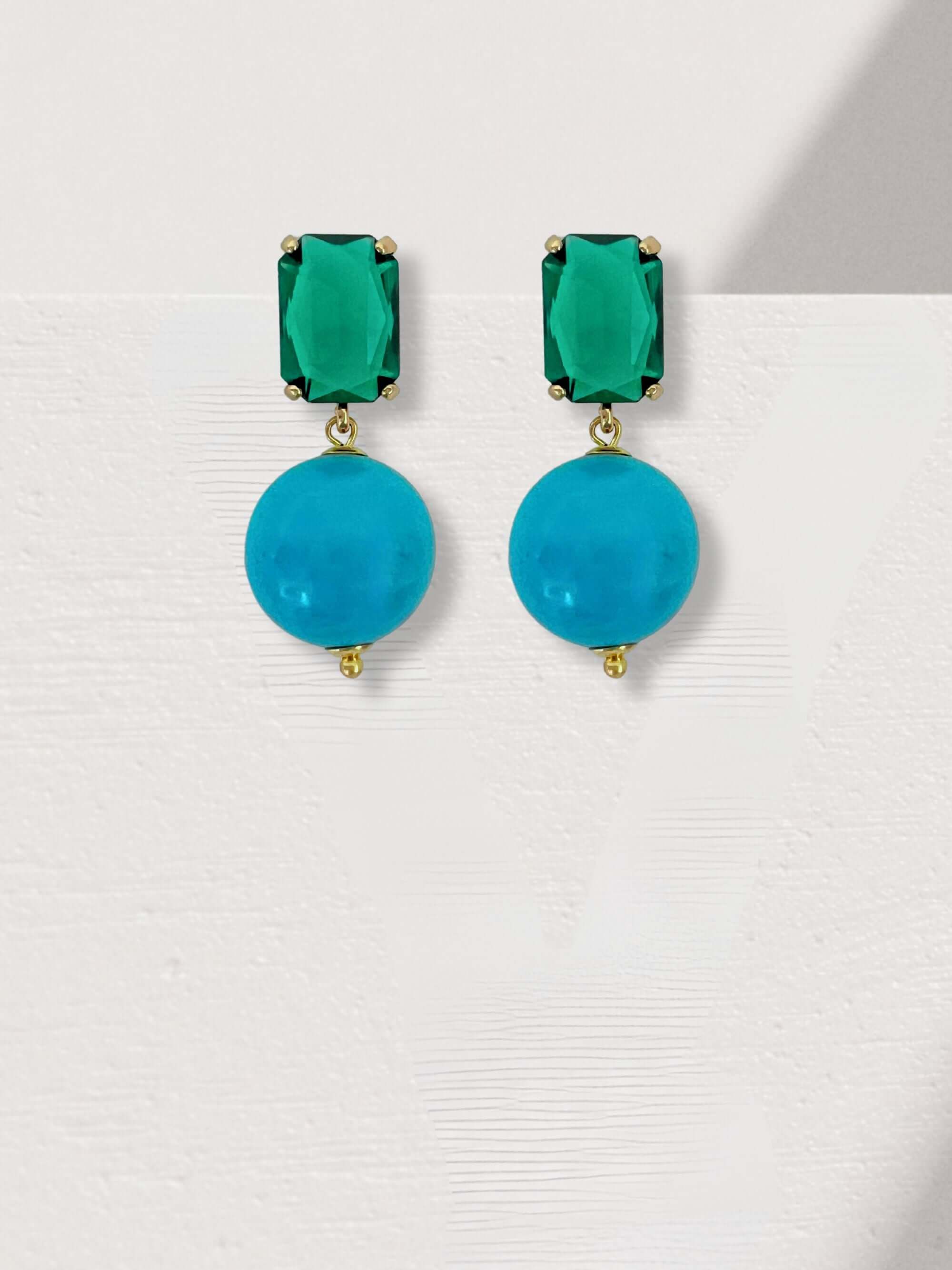 Opvallende turquoise oorbellen Miyo - perfect voor elke look