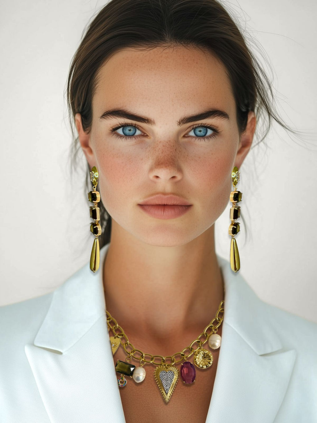 Myka-Gliederkette mit Kristallanhängern