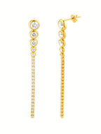 Goudkleurige oorbellen met zirkonia voor dames