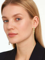 Elegante damesoorbellen met fonkelende zirkonia steentjes