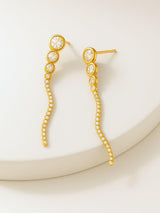 Zatthu Jewelry zirkonia oorbellen in goudkleurige afwerking