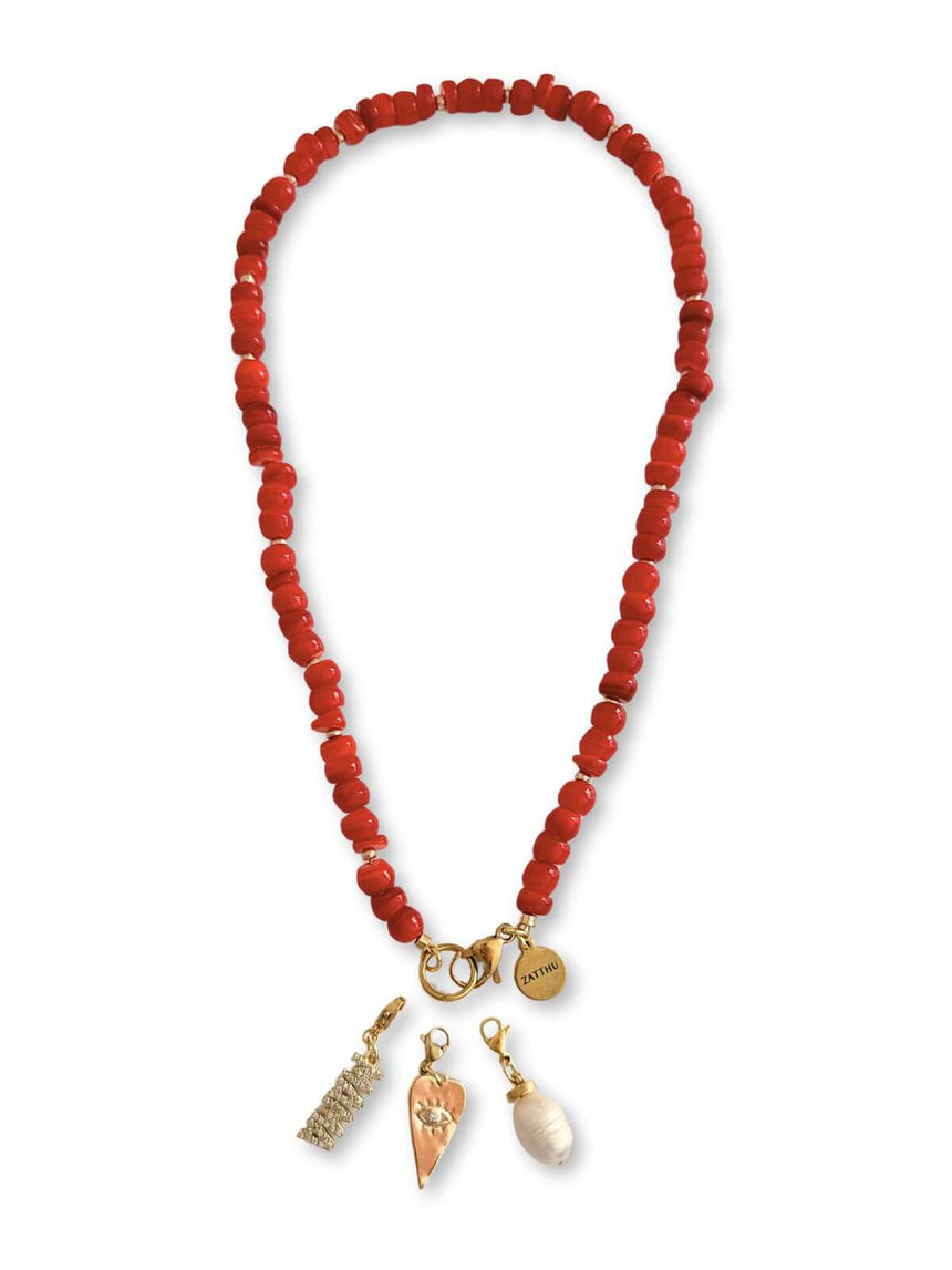 Nady rode kralenketting van schelp