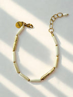 Crèmekleurige kralenarmband van schelp voor dames