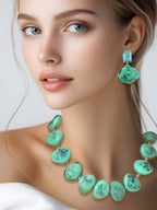 Chunky ketting van kunsthars met 18k vergulde sluiting