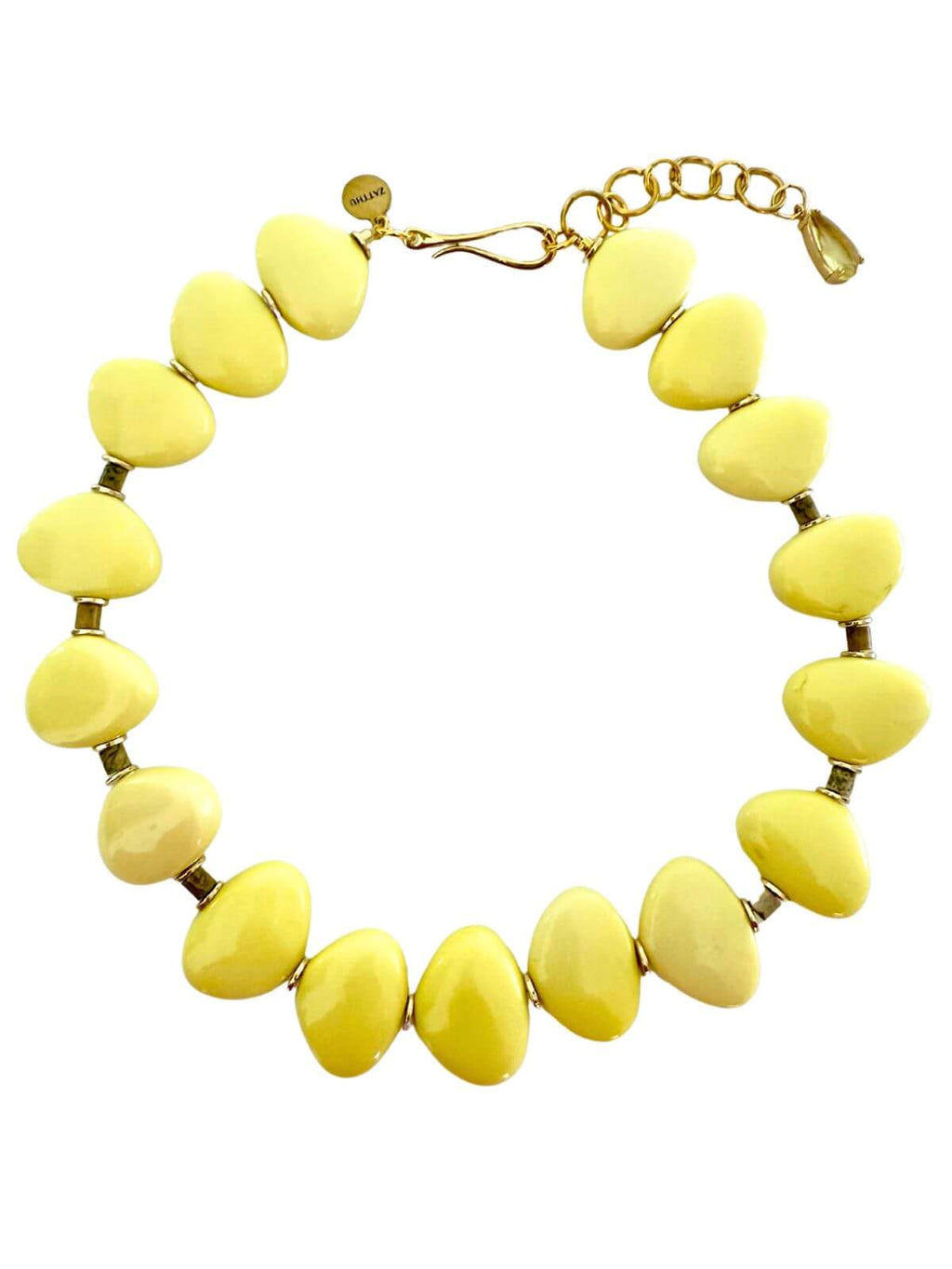 Gele statement ketting van kunsthars voor dames