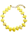 Gele statement ketting van kunsthars voor dames